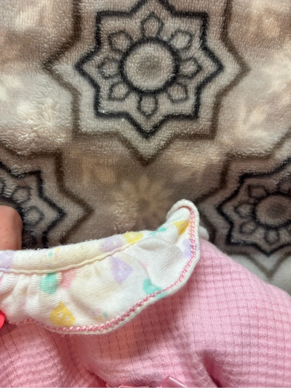 Vintage Carter’s 9 Month Pink Waffle Knit Romper